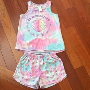 The Children's Place Be Mermazing Pajama Set - Pink and Blue Tie-Dye